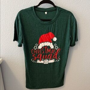 Novelty Christmas Squad Green T-Shirt